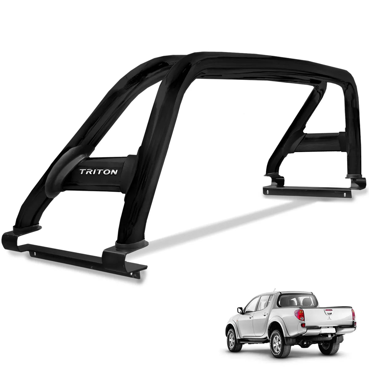 Santo Antonio L200 Triton 2008 a 2018 Duplo Preto Sem Barra