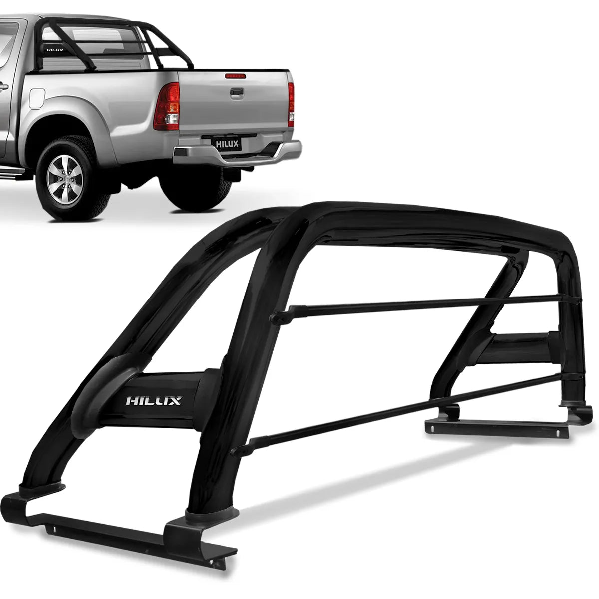 Santo Antonio Hilux 2005 a 2015 Duplo Preto Com Barra