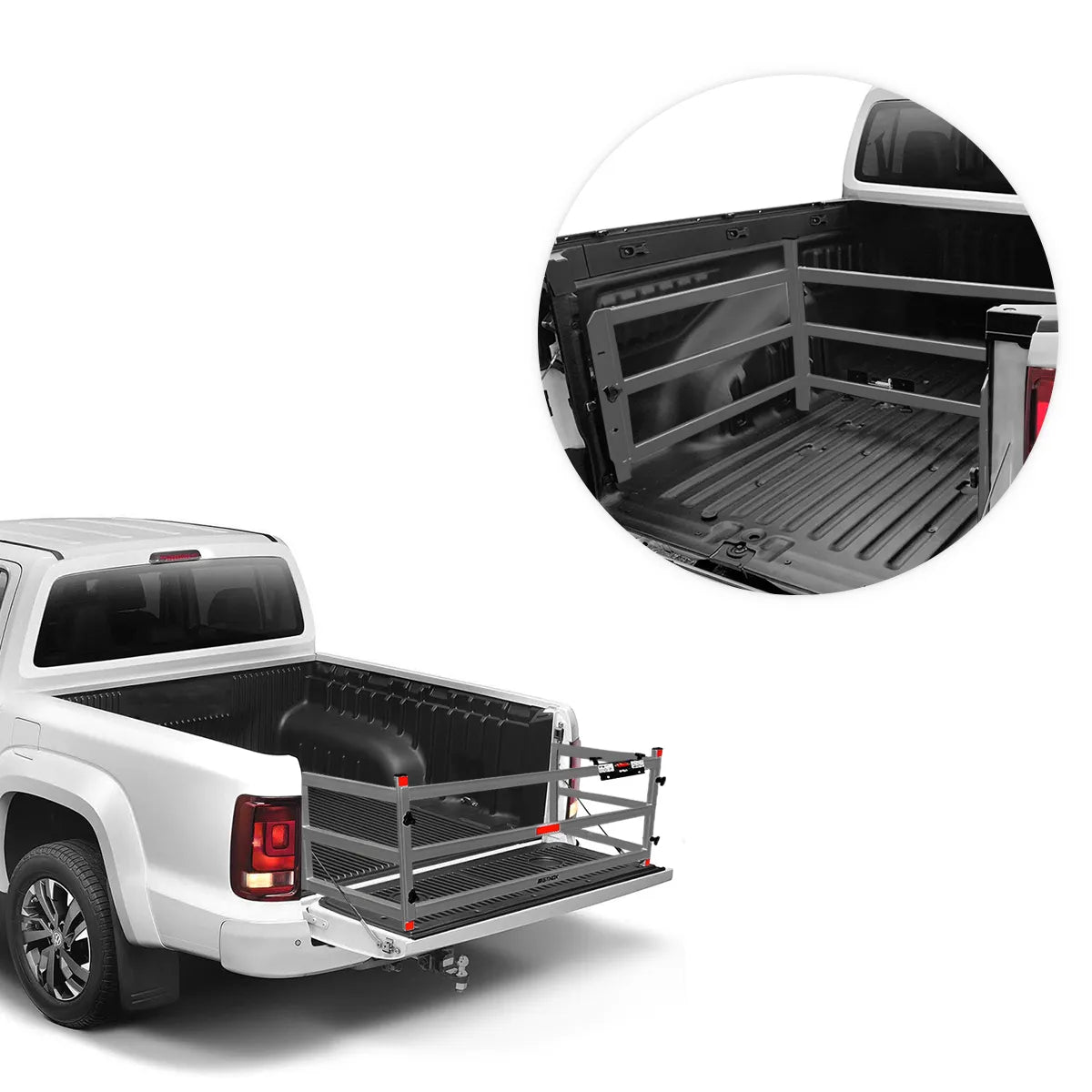 Extensor de Caçamba Amarok 2010 a 2025 Divisor ED Cinza