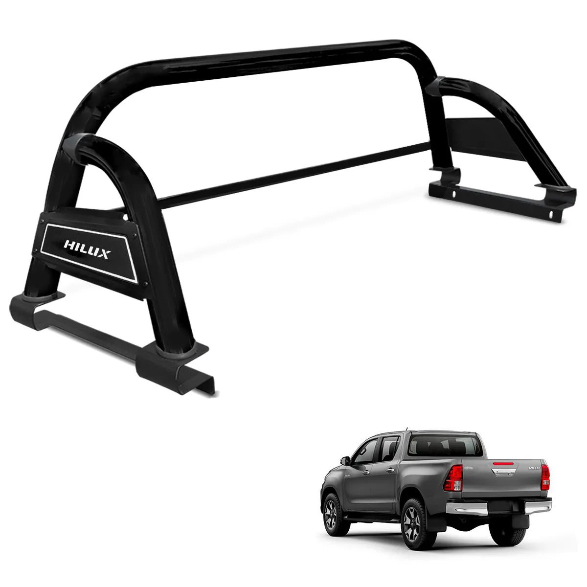 Santo Antônio Hilux 2016 a 2025 Bruto Sport Preto Com Grade