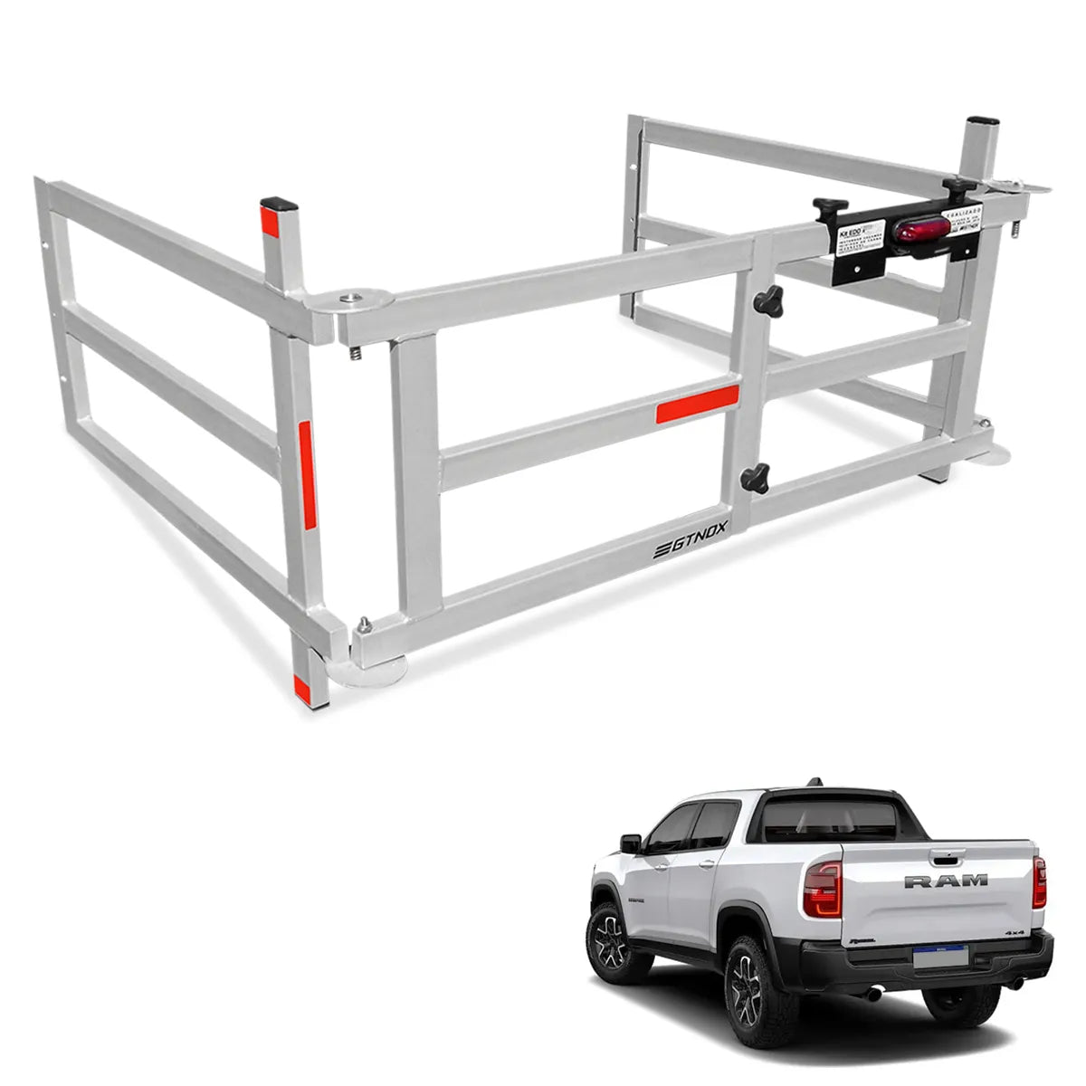 Extensor de Caçamba Rampage 2023 a 2025 Dobravel EDD Prata