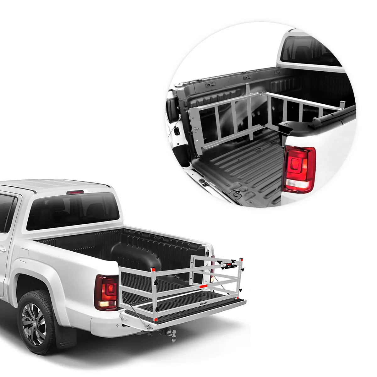 Extensor de Caçamba Frontier 2023 a 2025 Divisor ED Prata