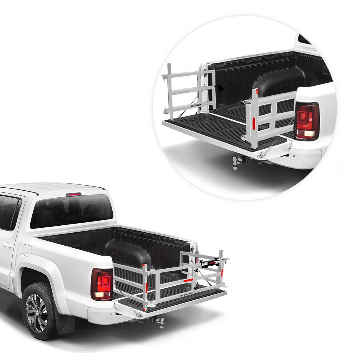 Extensor de Caçamba Hilux SRX 2016 a 2025 Dobravel EDD Prata